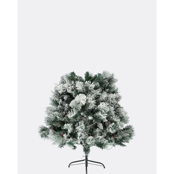 Umelý vianočný stromček Smaragdový rozmarín – Zasnežený so šiškami