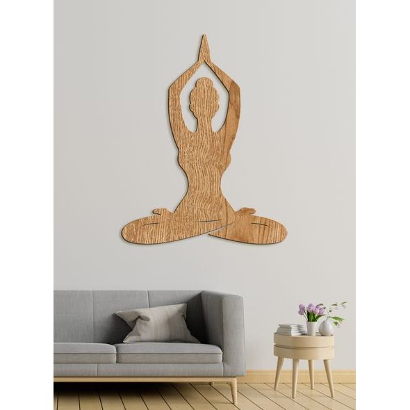 Dřevěný obraz Harmonie jógy