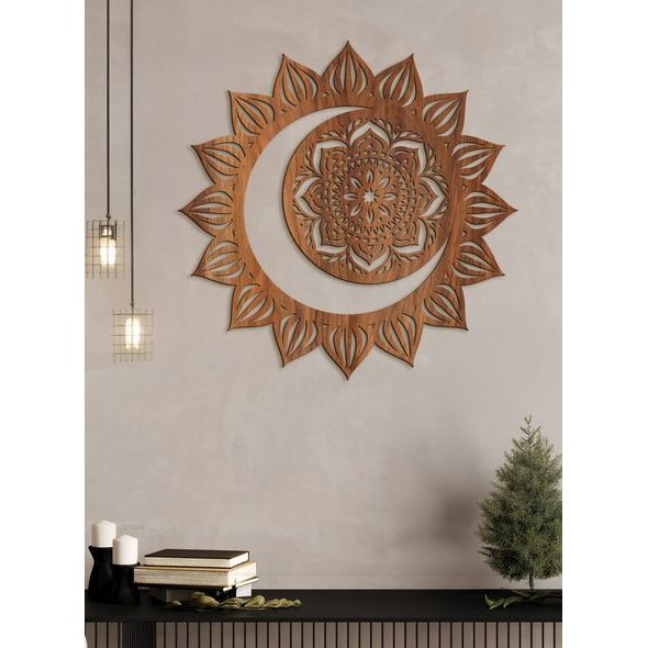 Drevene mandala MOON