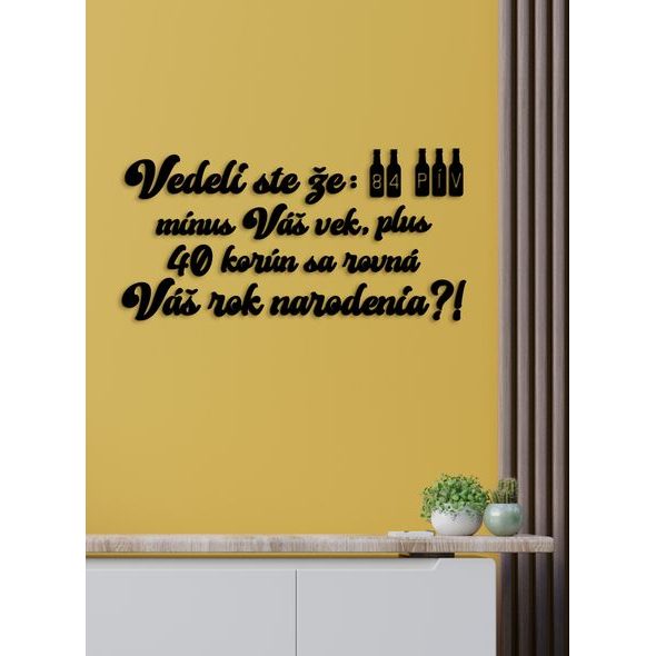 Vtipný drevený nápis na stenu PIVO