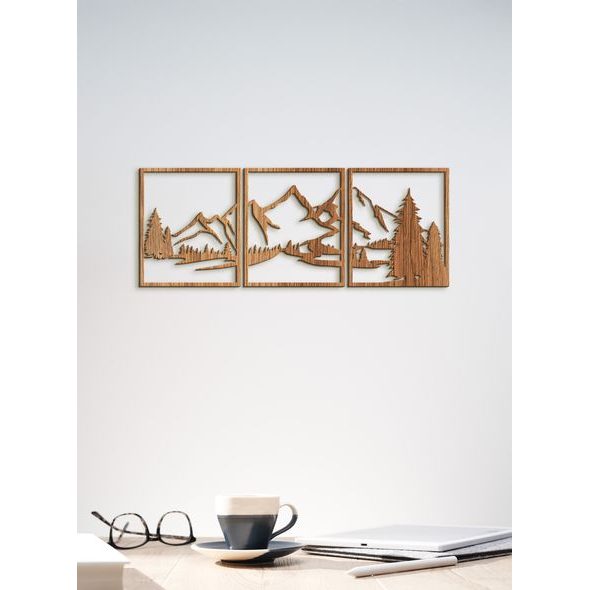 Trojdielny obraz na stenu Hory