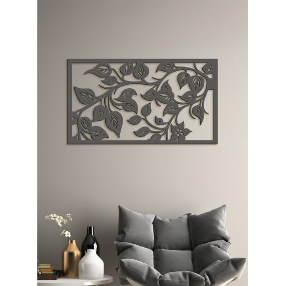 Dřevěný obraz na stěně Lístie