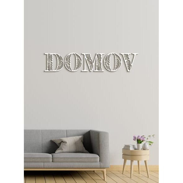 Drevený nápis "DOMOV"