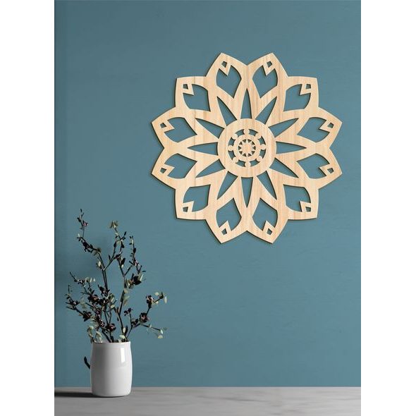 Moderní dřevěná mandala Kouzlo květiny