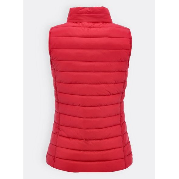 Dámska krátka prešívaná vesta červená