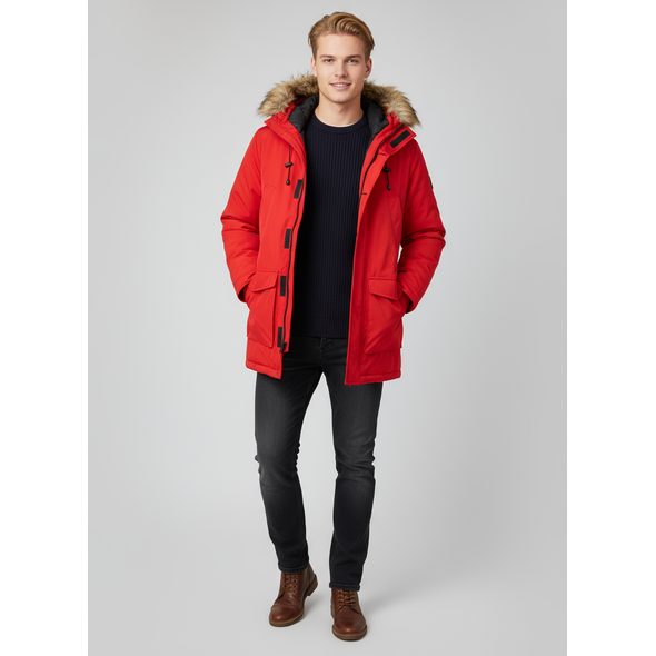 PÁNSKÁ ZIMNÍ BUNDA ČERVENÁ