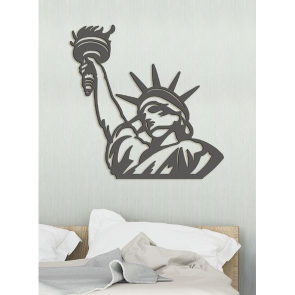 Dřevěná nástěnná malba Socha Svobody