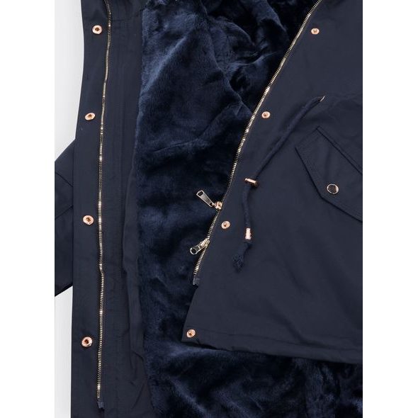 Dámska zimná bunda tmavomodrá