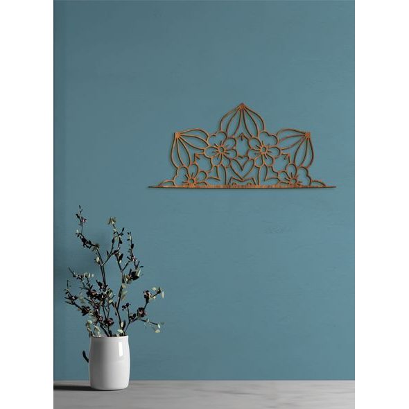 Drevená mandala polkruh CROWN