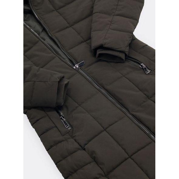 Dámská prošívaná bunda tmavě zelená