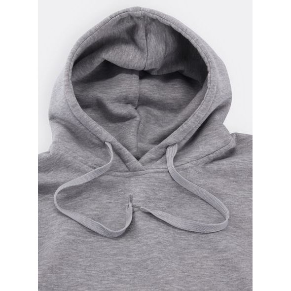 Dámská prodloužená mikina s kapucí šedá