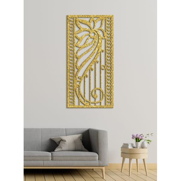 Dřevěná květinová mandala na zeď