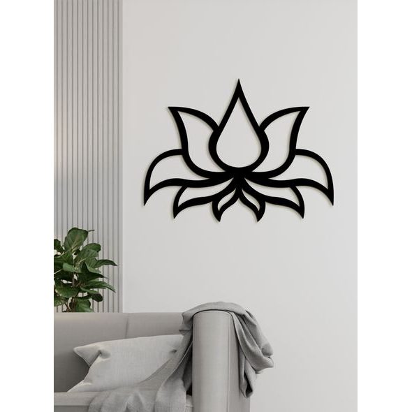 Dřevěný obraz Lotosový květ