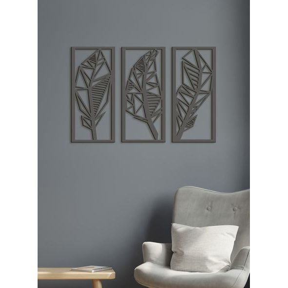 Třídílný obraz 3D listu