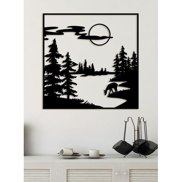 Drevený obraz Lesná čistinka