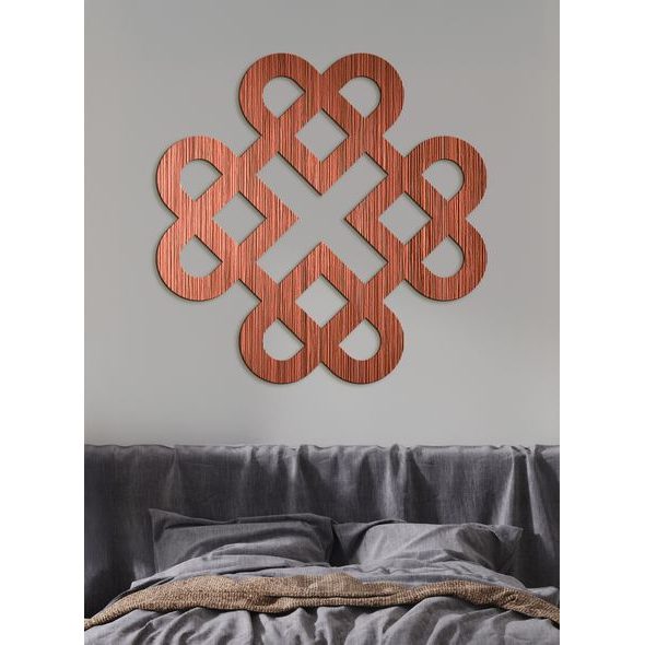 Drevená dekorácia Srdcia z keltského uzla