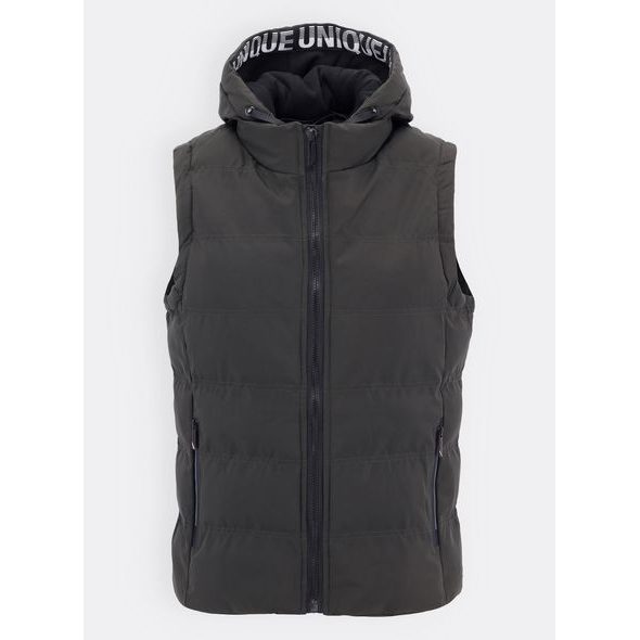 PÁNSKÁ PROŠÍVANÁ VESTA TMAVĚ ZELENÁ