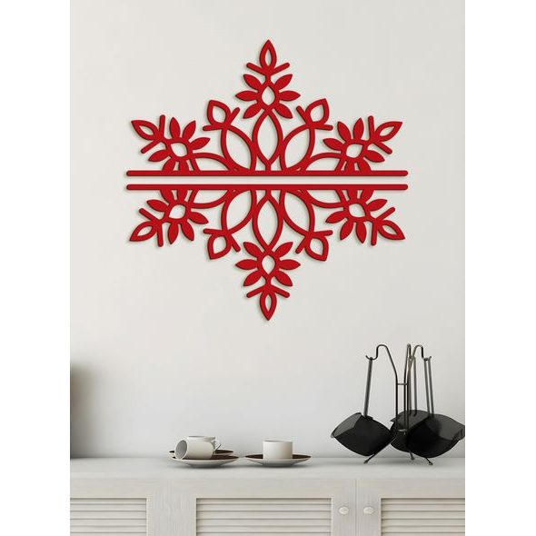 Dvoudílná dřevěná mandala SNOW