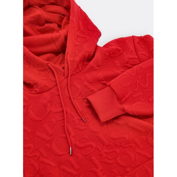 Pánská vzorovaná mikina červená