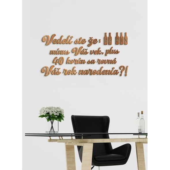 Vtipný drevený nápis na stenu PIVO