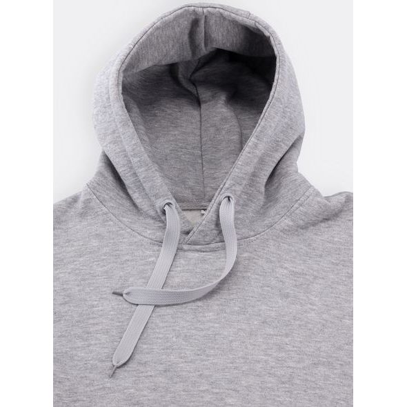 Pánská mikina s kapucí a klokaní kapsou šedá