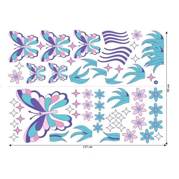 Fialové motýle a kvety