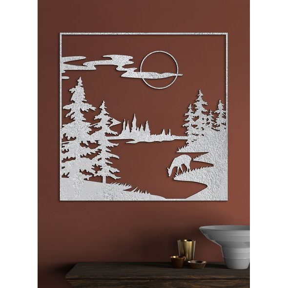 Drevený obraz Lesná čistinka