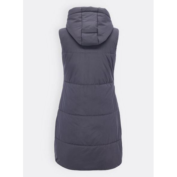 Dámská vesta s kapucí grafitová