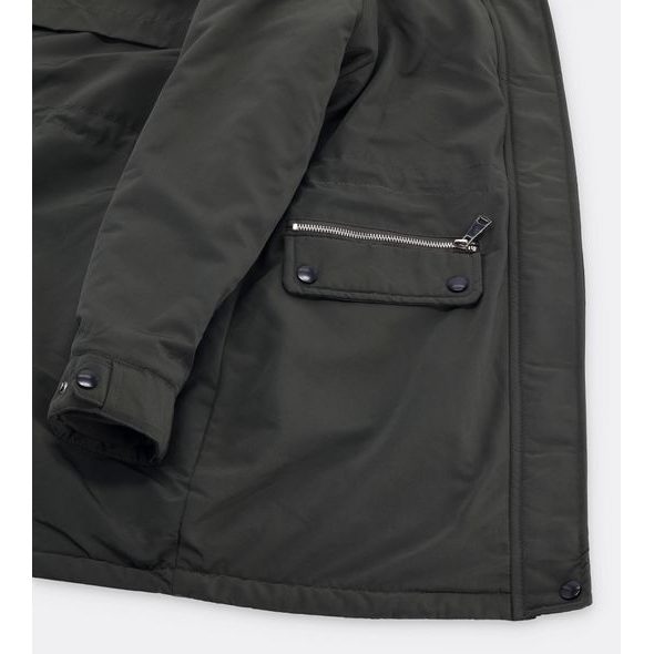 Zateplená dámská zimní bunda khaki