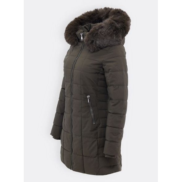 Dámská prošívaná bunda tmavě zelená