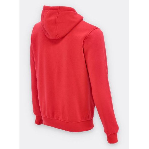 Pánska mikina s kapucňou bez potlače červená