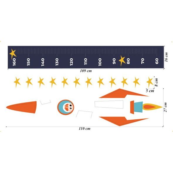 Rastový meter Vesmírna raketa