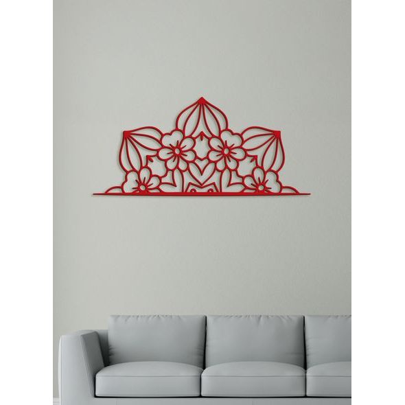 Drevená mandala polkruh CROWN