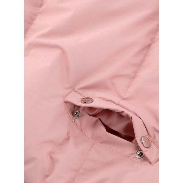 Dámska krátka zimná bunda púdrová