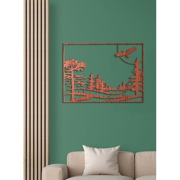 Dřevěný obraz ze dřeva Let orla