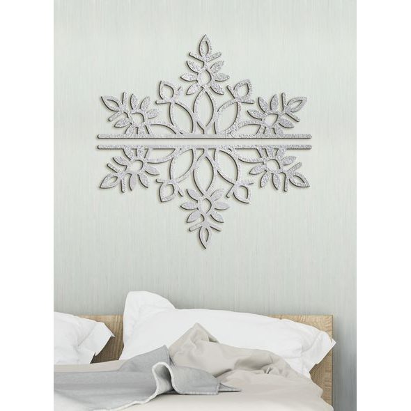 Dvoudílná dřevěná mandala SNOW