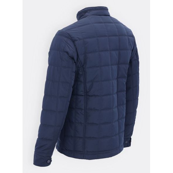 Pánska prechodná prešívaná bunda tmavomodrá