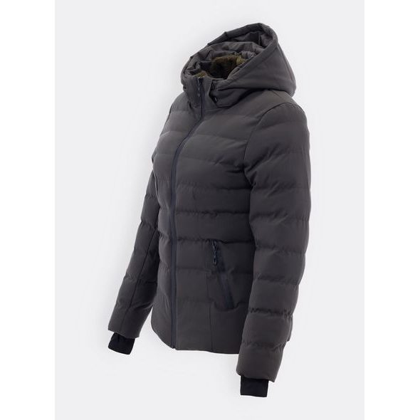 Dámská prošívaná bunda tmavě zelená