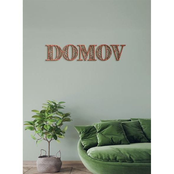 Drevený nápis "DOMOV"