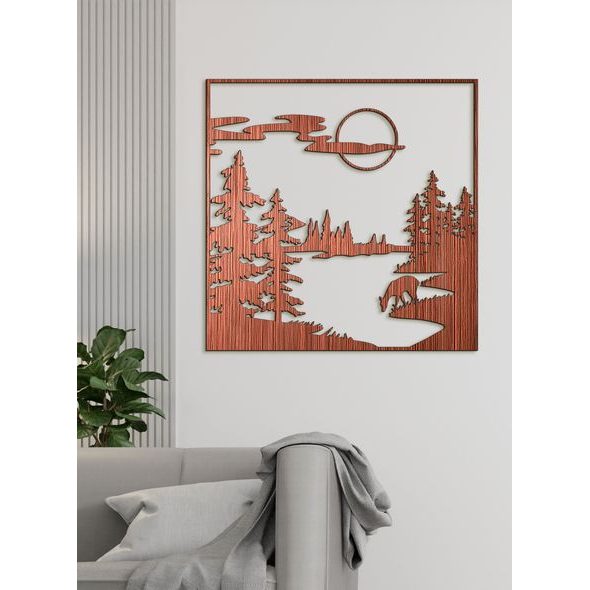 Drevený obraz Lesná čistinka