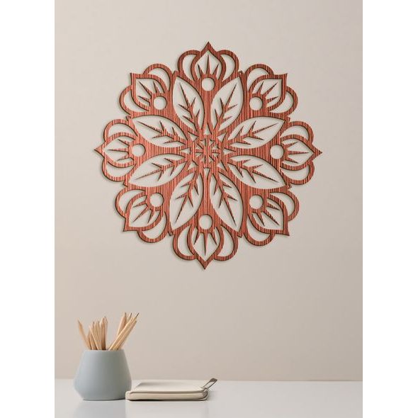 Dřevěná mandala na zeď BLOOM