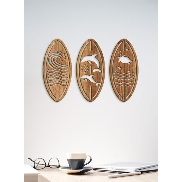 Třídílná nástěnná dekorace SEA