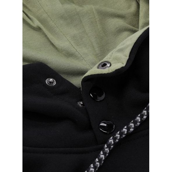 Predĺžená dámska mikina čierna