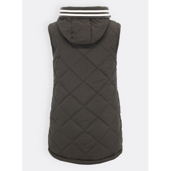 Dámská přechodná vesta tmavě zelená