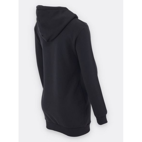 Dámská prodloužená mikina s kapucí černá