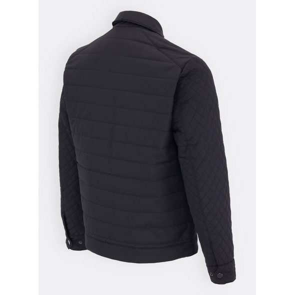 Pánská přechodná prošívaná bunda černá