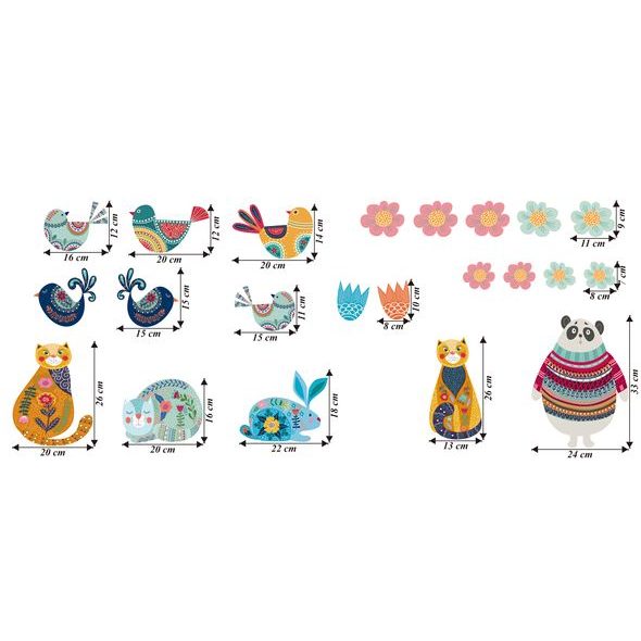 Zvieratká v štýle FOLK