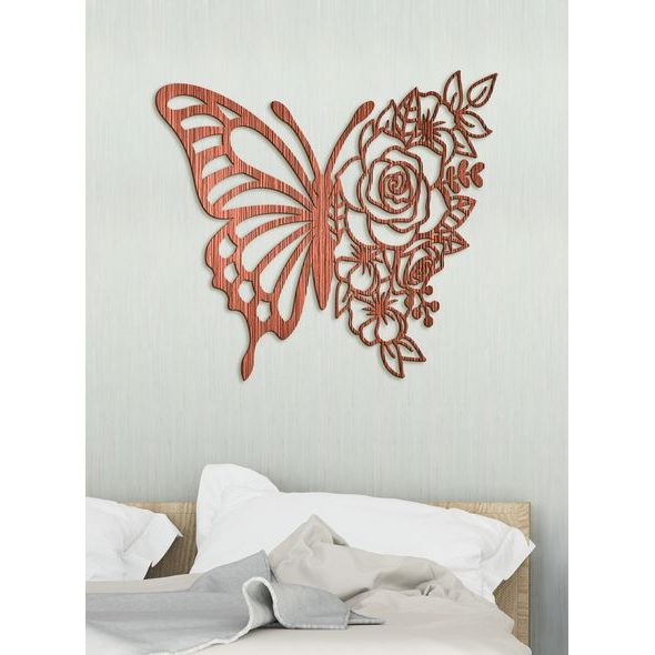 Dřevěný obraz na zeď Motýl