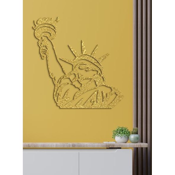 Dřevěná nástěnná malba Socha Svobody