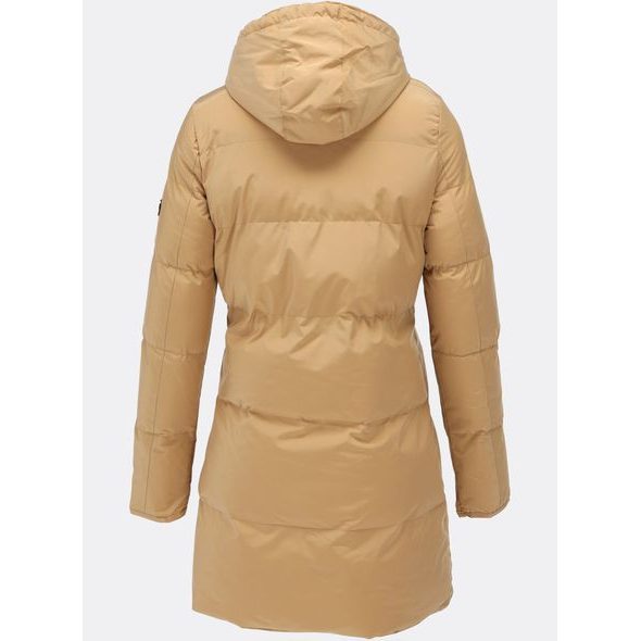 Dámska zimná bunda s kožušinovou podšívkou béžová